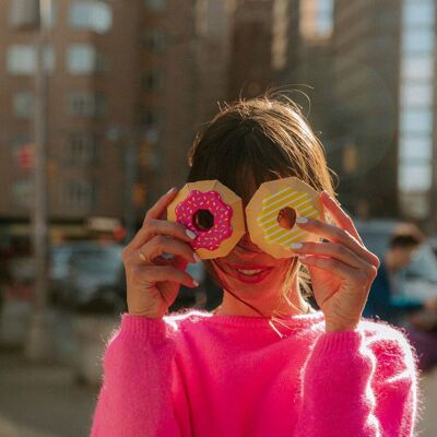 Modelo de papel 3D Donuts Regalo del día de la madre