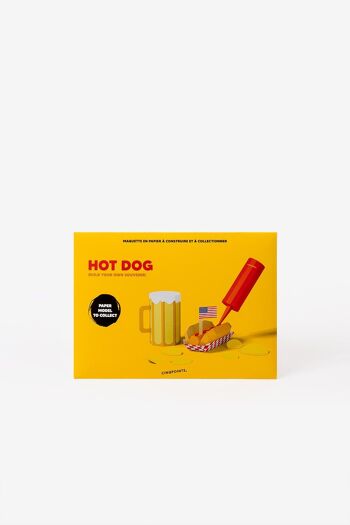 Maquette en papier 3D Hot Dog cadeau fête des mères 4