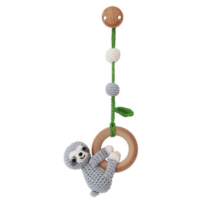 3in1 hanging toy sloth SLEEPY in grey