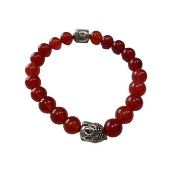 Bracelet Bouddha - Cornaline Rouge 1