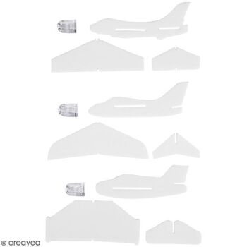Kit activité enfant - Avions planeurs - 11 x 12 cm - 3 pcs 3