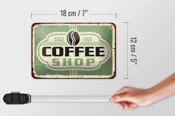 Plaque en étain rétro 18x12cm, décoration de café depuis 1934 5