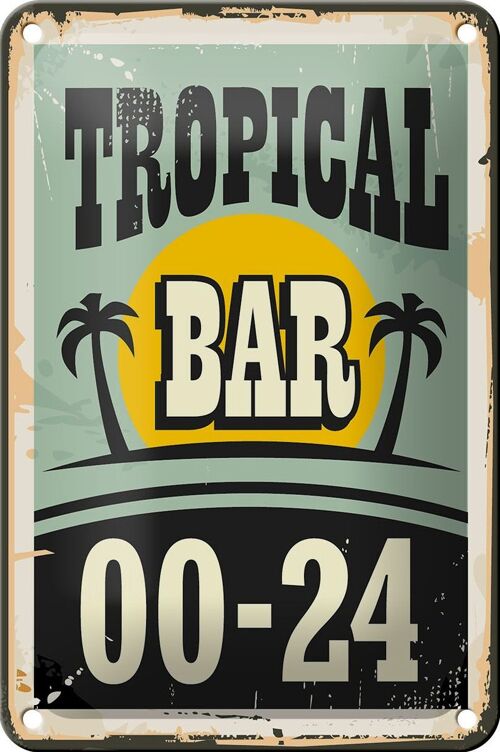 Blechschild 12x18cm Tropical Bar Retro 00-24 Dekoration