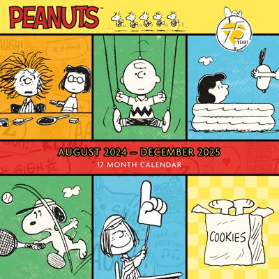 Planificador de pared con calendario académico de 17 meses de Peanuts