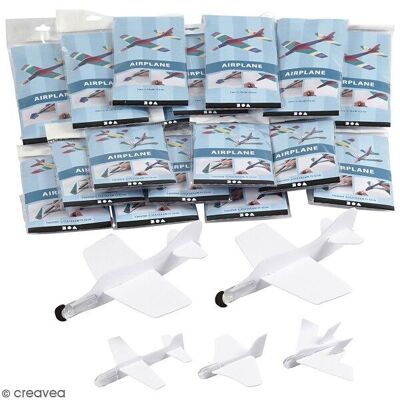 Kit de actividades para niños - Aviones planeadores - 11 x 12 cm - 50 piezas -