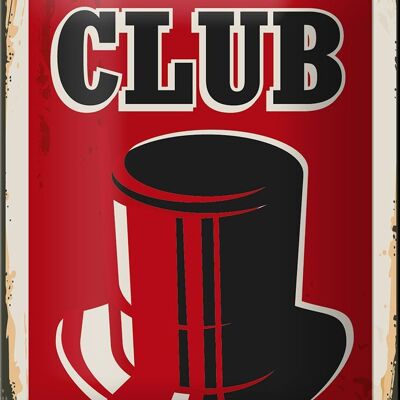 Blechschild Retro 12x18cm Gentlemen`s Club Männer Dekoration