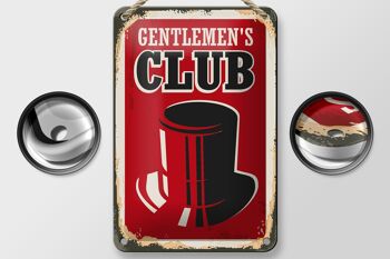 Signe en étain rétro 12x18cm, décoration pour hommes du Club des messieurs 2