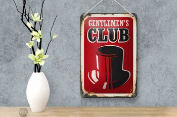 Signe en étain rétro 12x18cm, décoration pour hommes du Club des messieurs 4