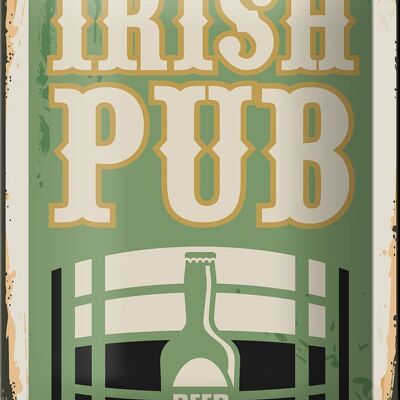 Blechschild Retro 12x18cm Irish pub Beer Bier Dekoration