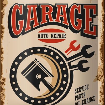 Blechschild Retro 12x18cm Garage auto repair service 00-24 Dekoration