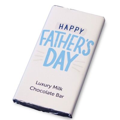 Día del Padre - Feliz Día del Padre - Barra de chocolate con leche.