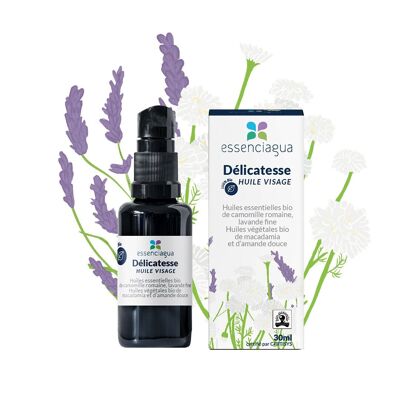 Aceite facial Delicatesse (30 ml) | Orgánico, Artesanal, Hecho En Francia