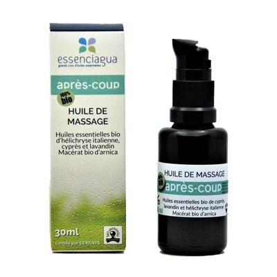 Aceite de masaje post-golpe (30 ml) | Orgánico, Artesanal, Hecho En Francia