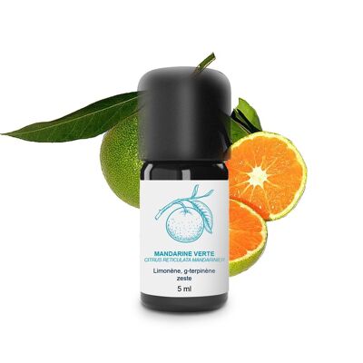 Aceite esencial de mandarina verde (5 ml) | Orgánico, Artesanal, Hecho En Francia