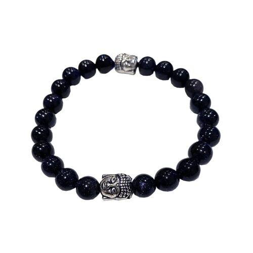 Buddha Bracelet - Blue Goldstone