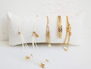 Kit 5 Bracelet BRA-9 Doré, Nacre et coquillage 3