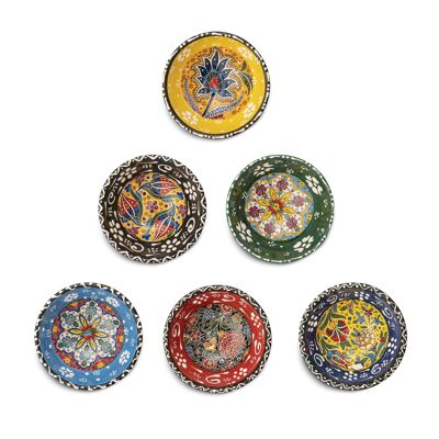 Ciotola in ceramica fatta a mano - Serie messicana - (Ø 8 cm)
