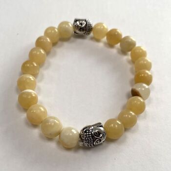 Bracelet Bouddha - Calcite Jaune 3