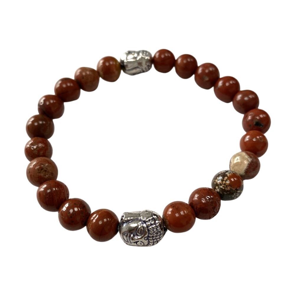 Bracciale Buddha - Diaspro rosso
