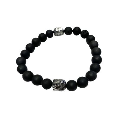 Bracciale Buddha - Drusa nera