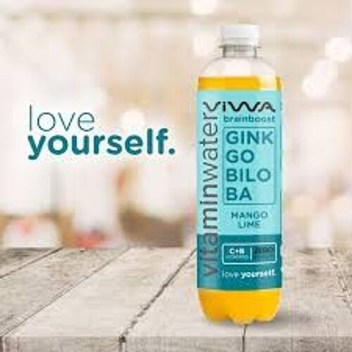 Eau Vitaminée Vitamin Water Brainboost Ginkgobiloba Mango Lime 600ml Zero Sucre