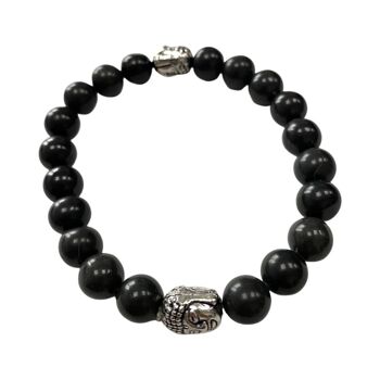 Bracelet Bouddha - Agate Noire 1