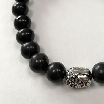 Bracelet Bouddha - Agate Noire 2