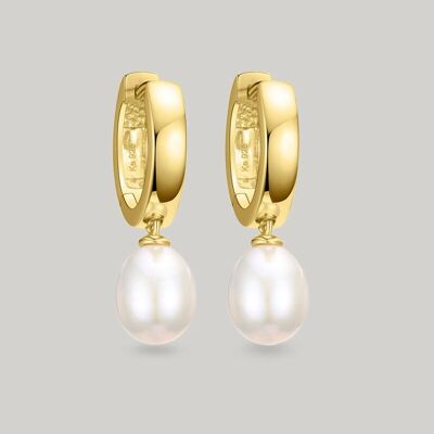 Madlen Hoop Earrings | pearl