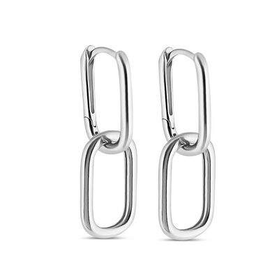 Leni Hoop Earrings | Silver