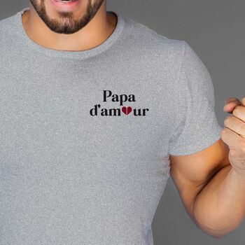 T-shirt Papa / papou d'amour - fête des pères 1