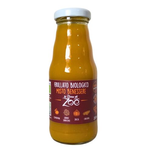 FRULLATO MISTO BIO BENESSERE SUCCO CLEMENTINE,ZUCCA, GRANO SARACENO, CURCUMA 200ML