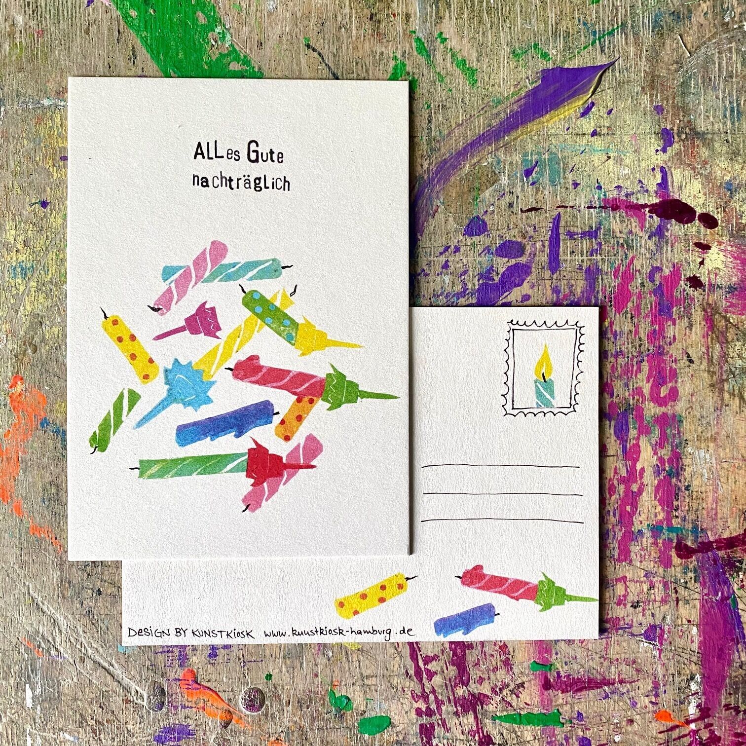 Cartolina / Buon compleanno in ritardo, carta da 580 g