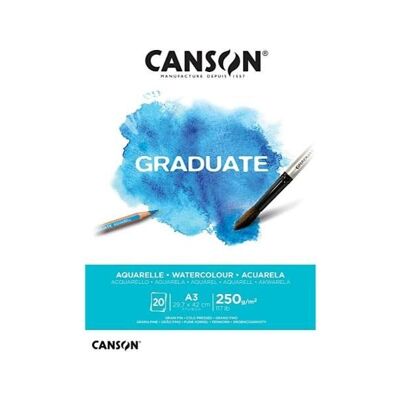 CANSON - GRADUATE- Bloc Aquarelle 250g A3