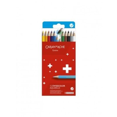 Boà®te carton de crayons de couleurs aquarellables Swisscolor