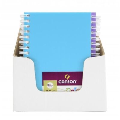 Carnets de notes spiralés 120g 5 couleurs assorties 100F