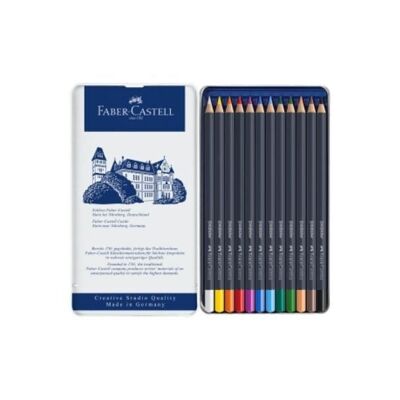 Goldfaber Boà®te Métal Crayons de Couleurs Faber Castell