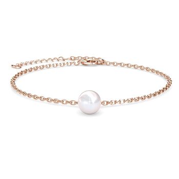 Lot de 3 Bracelets Crystal Pearl - Argenté, Doré, Or Rosé et Cristal 7