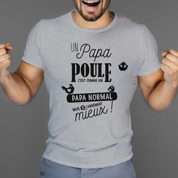 T-shirt papa poule - Idée cadeau homme fête des pères 3