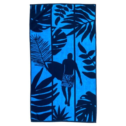 Serviette de plage éponge velours Jacquard Wapi 70x140 400g/m²