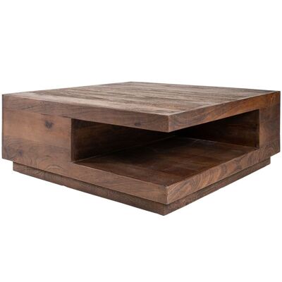 Mesa de centro Bram – Madera de mango espresso – 80 x 80 cm