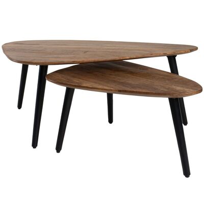 Coffee table Jamal – Mango wood – Set of 2