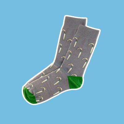 Laryngoscope Socks Gray-Green
