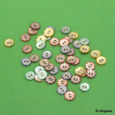 Bouton "Akoya daisy" 10 mm