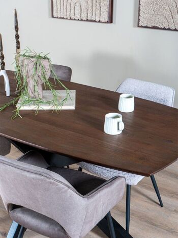 Table à manger Felix – Bois de manguier Espresso – 220 x 100 cm 7