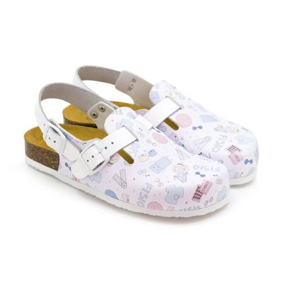 Physio.  Physiotherapy printed bios clogs. Plakton