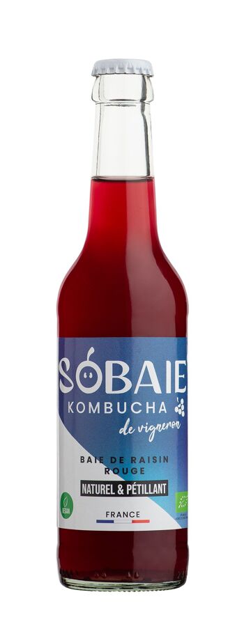 Sobaie Kombucha de vigneron Baie de raisin Rouge 1