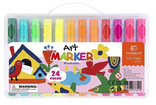 Washable Markers 24 Colors packing