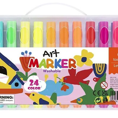 Washable Markers 24 Colors packing