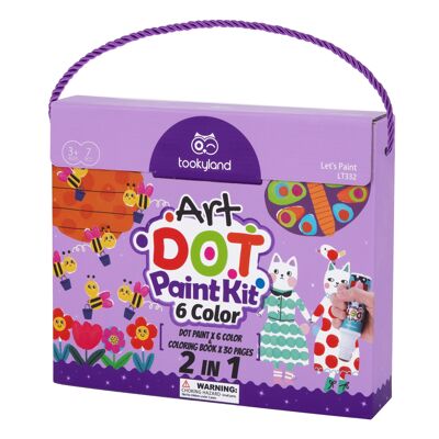 Dot Painting Lavable 6 colores Set con libro para colorear