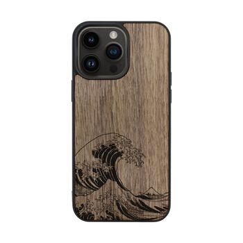 Coque iPhone en bois – La Grande Vague de Kanagawa 2